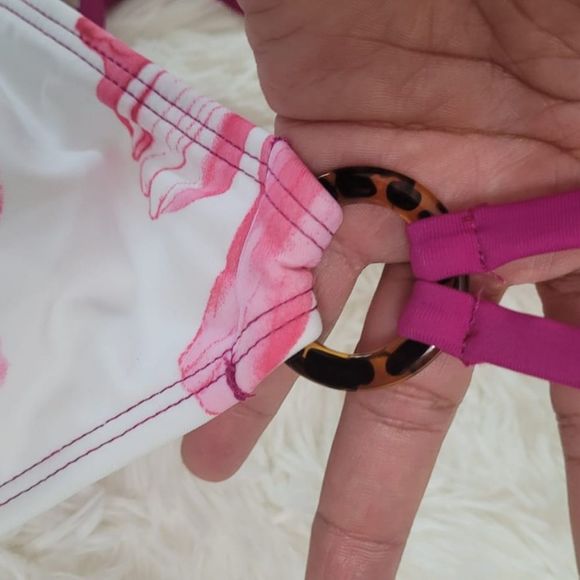 Just arrived beautiful unique monokini with leopard ring one-piece v-neck purple - Picture 13 of 13